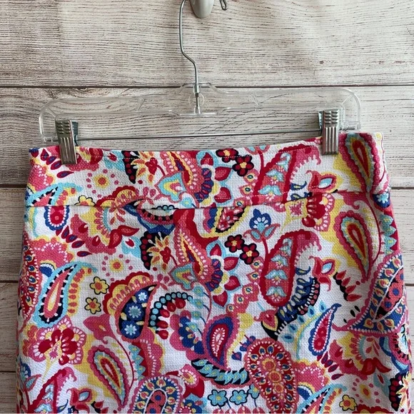 TALBOTS PENCIL SKIRT IN PAISLEY PRINT - Picture 2 of 5